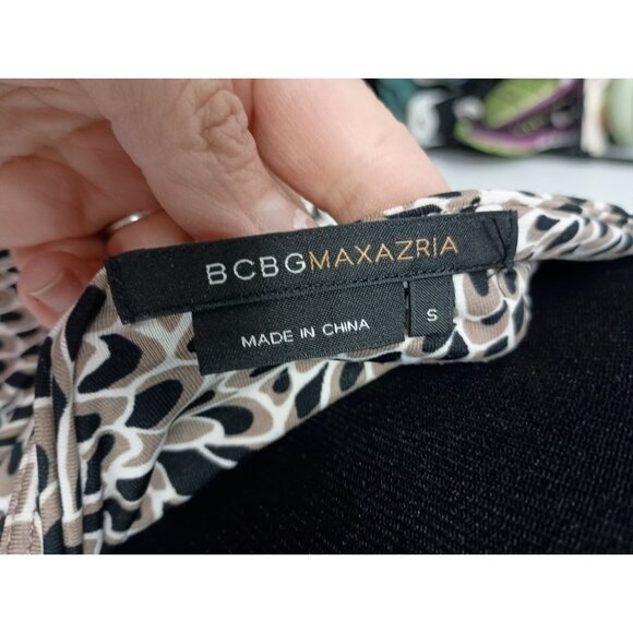 VTG Y2K BCBGMaxazria Womens Babydoll Halter Top Small Animal Print Coquette - Picture 6 of 8